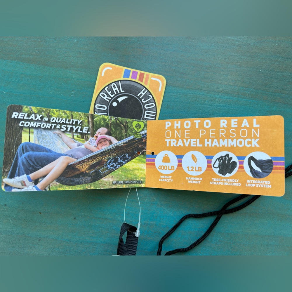 NWT Equip photo real travel hammock with fish graphic - Picture 2 of 4
